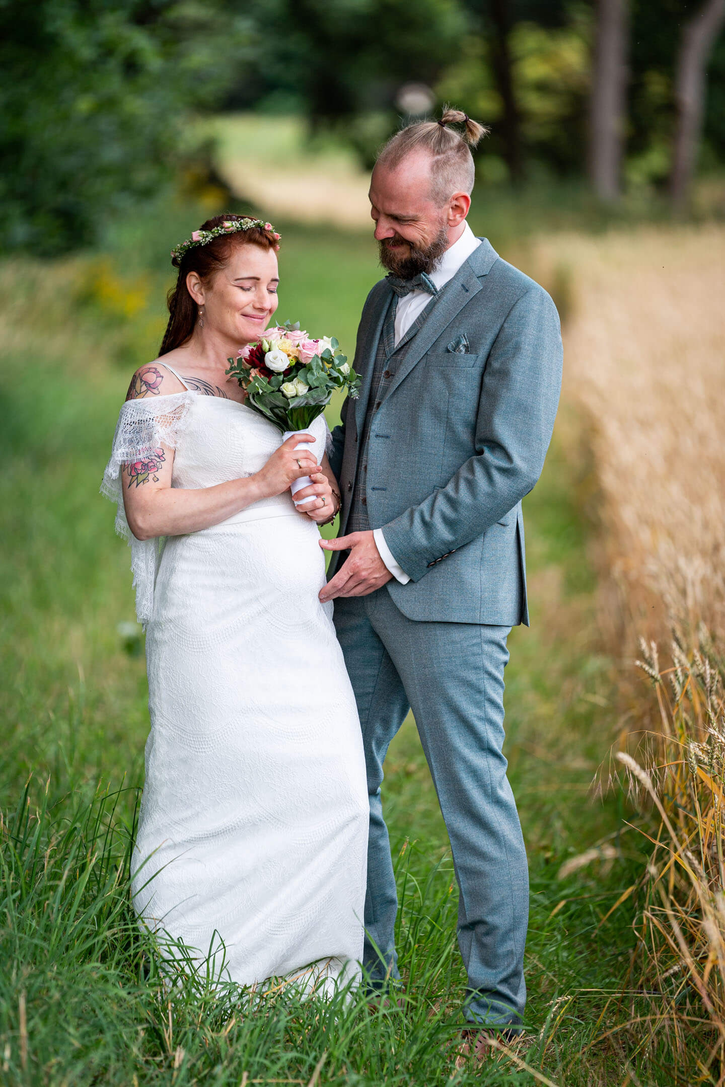 Natürliche Hochzeitsfotos entstehen in der Natur!