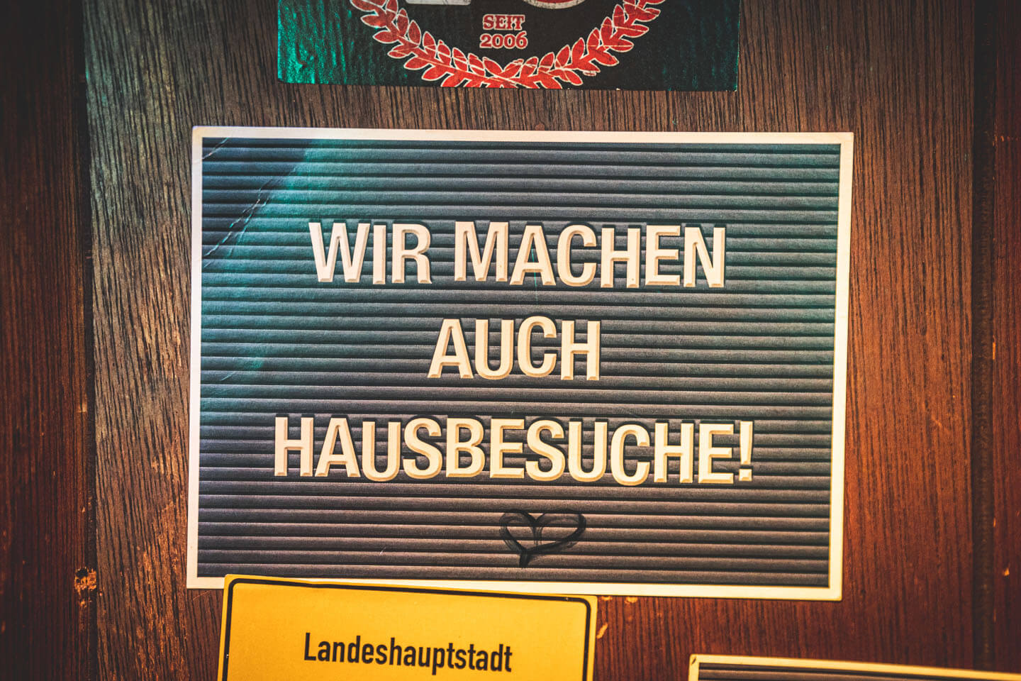 Postkarte Hausbesuch