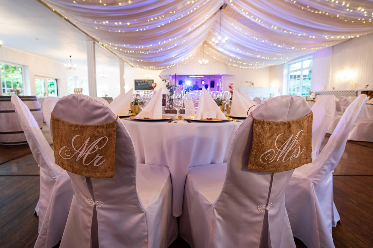 Mr und Mrs Hochzeitstisch