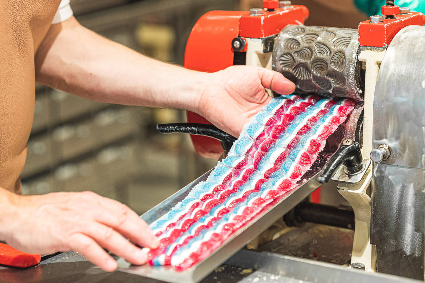 Bonbonwalze bei der Herstellung