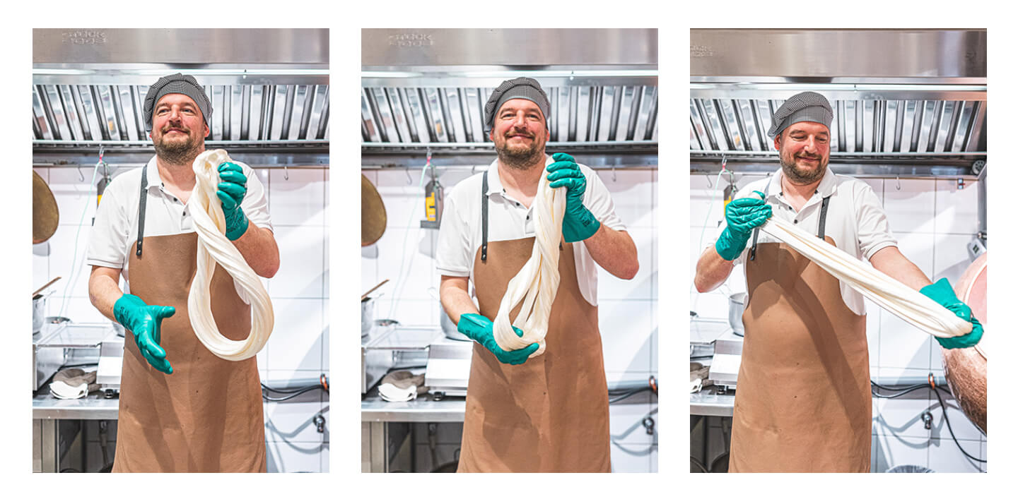 Fotostrecke Teig ziehen