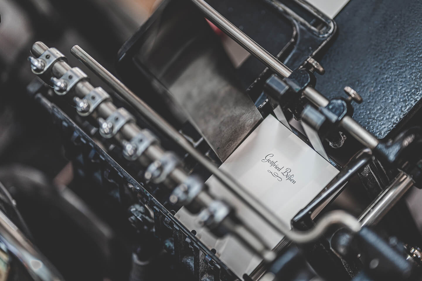 Visitenkarten in der Heidelberger Druckmaschine