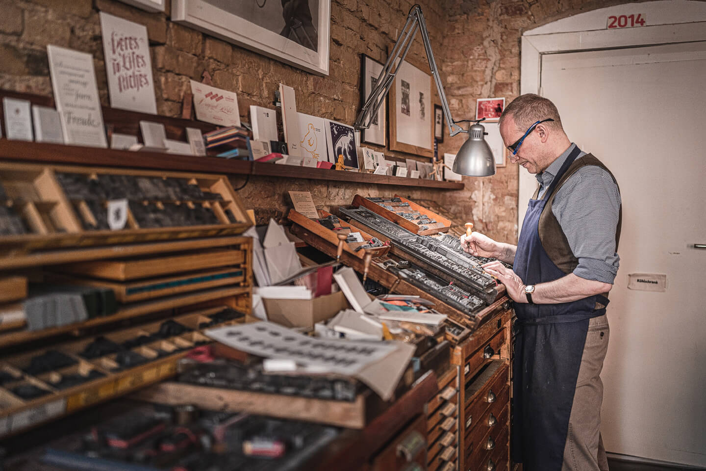 Schriftsetzer Martin Z. Schröder im Firmenportrait
