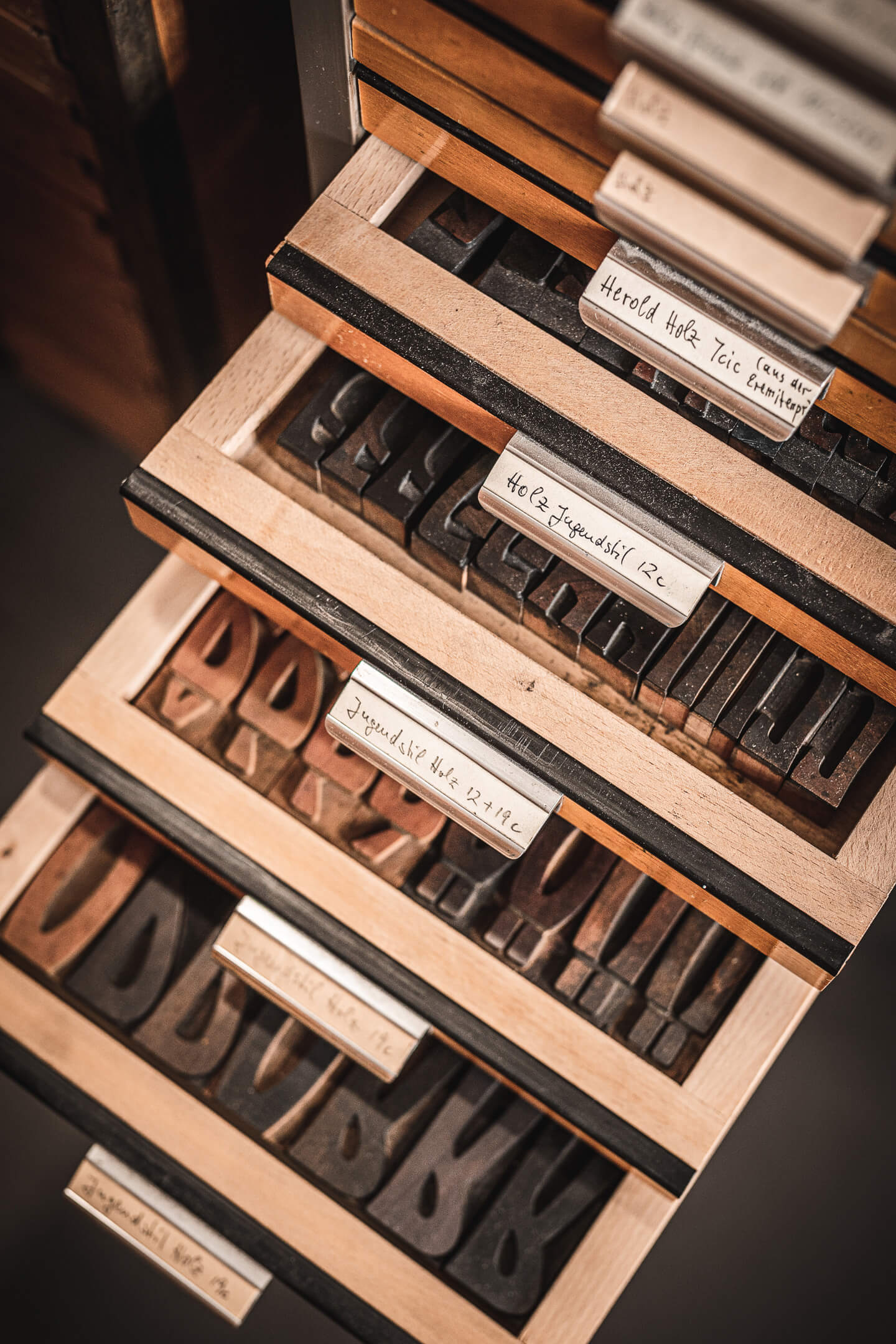 Holzletter in der Schriftsetzerei