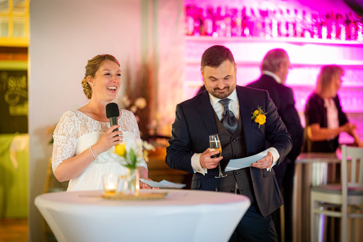 Ansprache des Brautpaares im Bürgerhaus Kaltenkirchen.