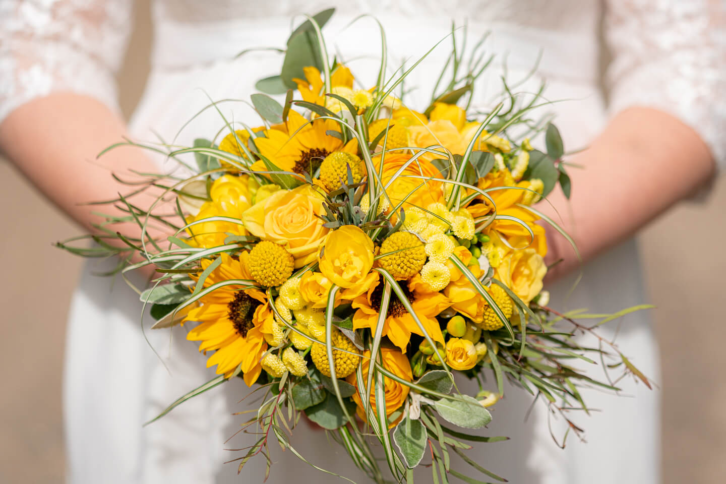 Gelber Brautstrauß