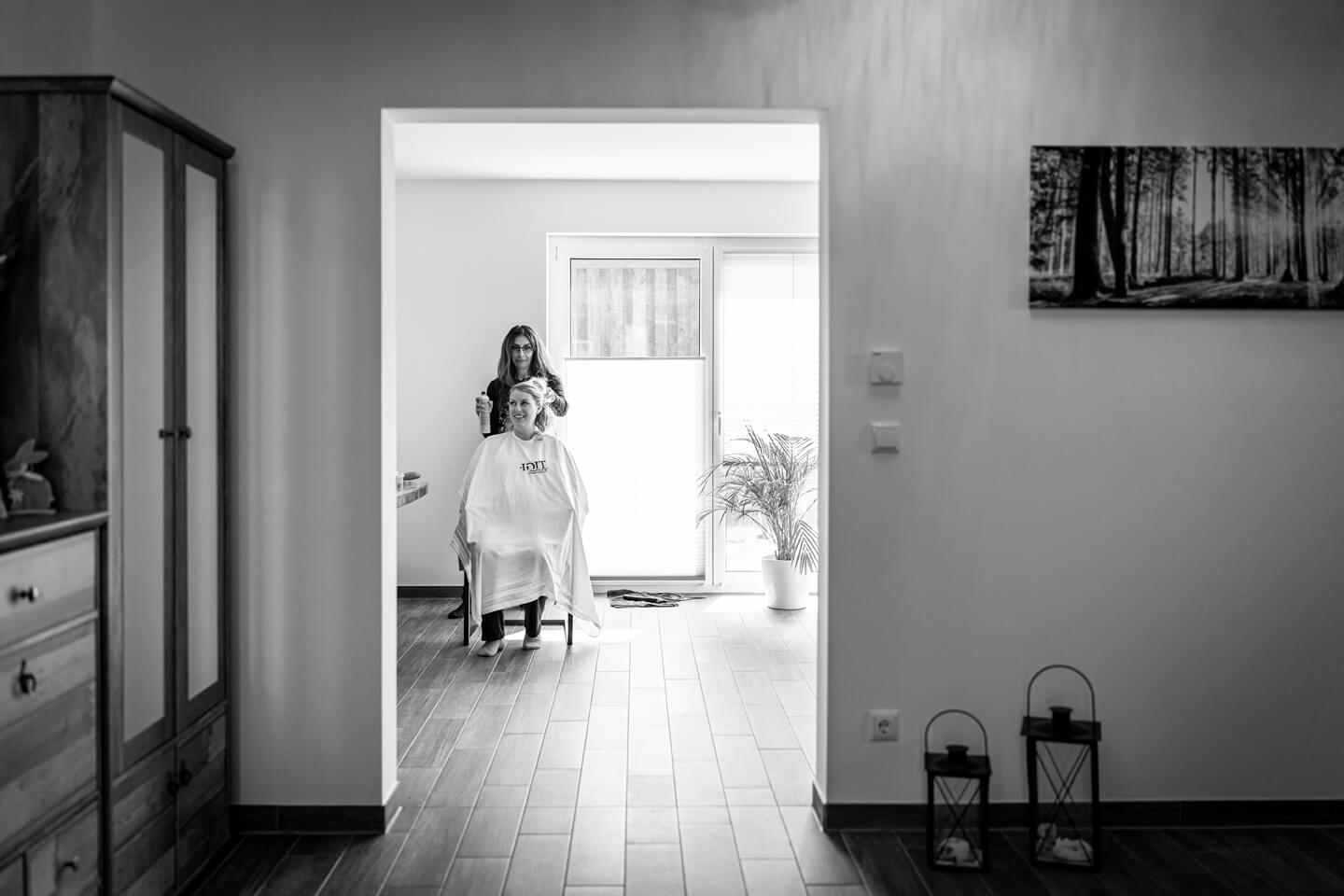 Beim Getting ready mit dem Fotoapparat belauscht.