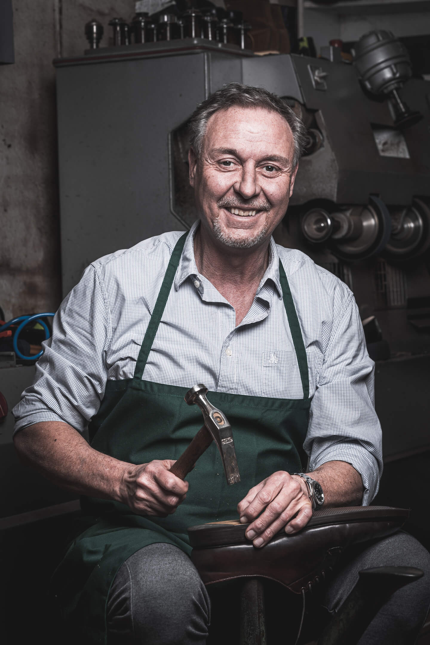 Portrait von Schuhmacherobermeister Martin Bartold. (Foto: Florian Läufer, Hamburg)