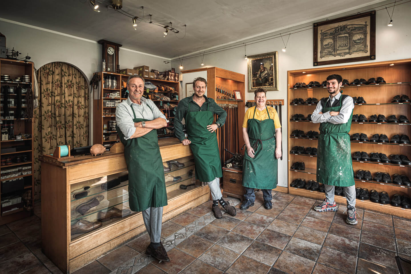 das Team der Schuhmacherei Bartold in Hamburg Uhlenhorst