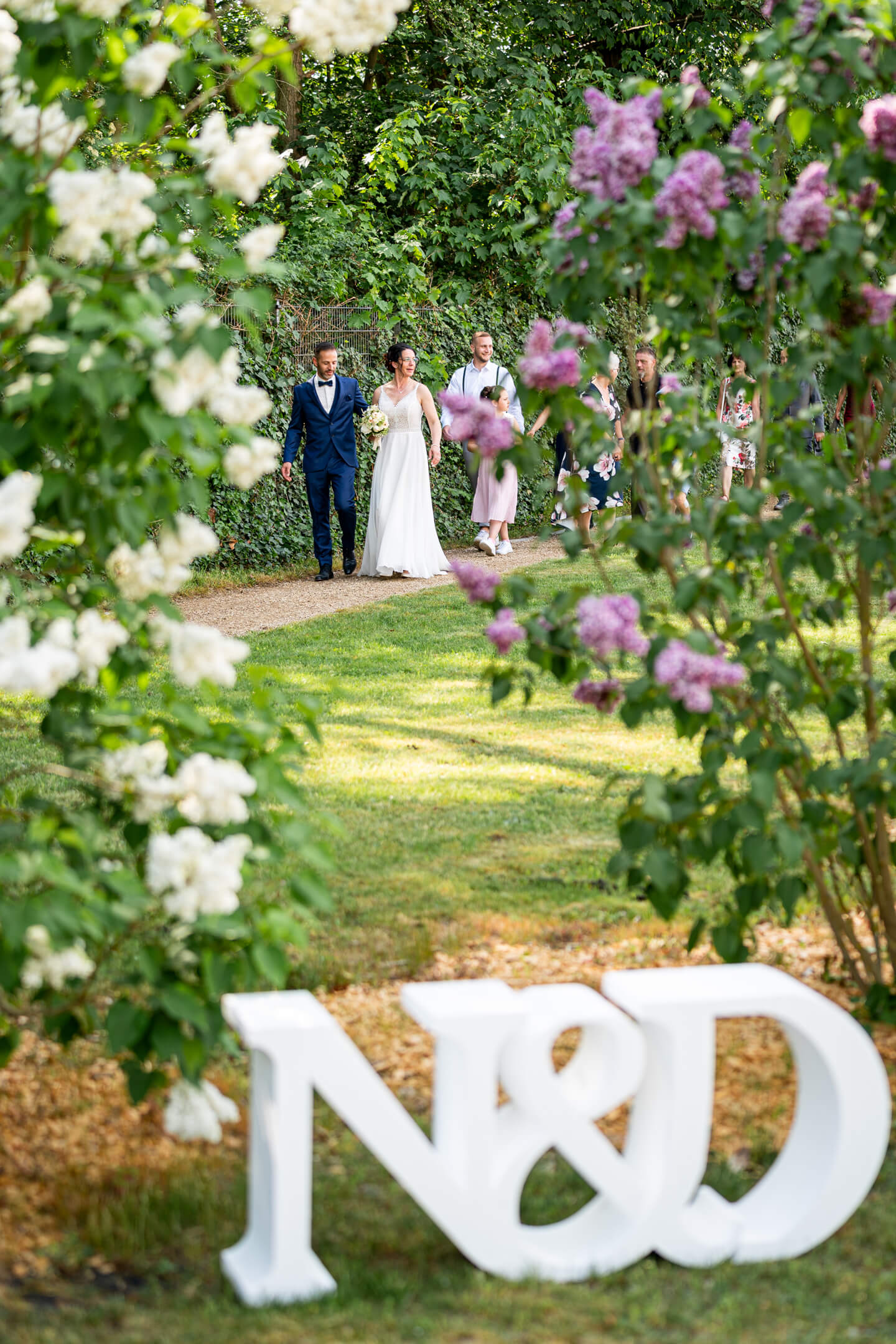 Anfangsbuchstaben des Brautpaares.