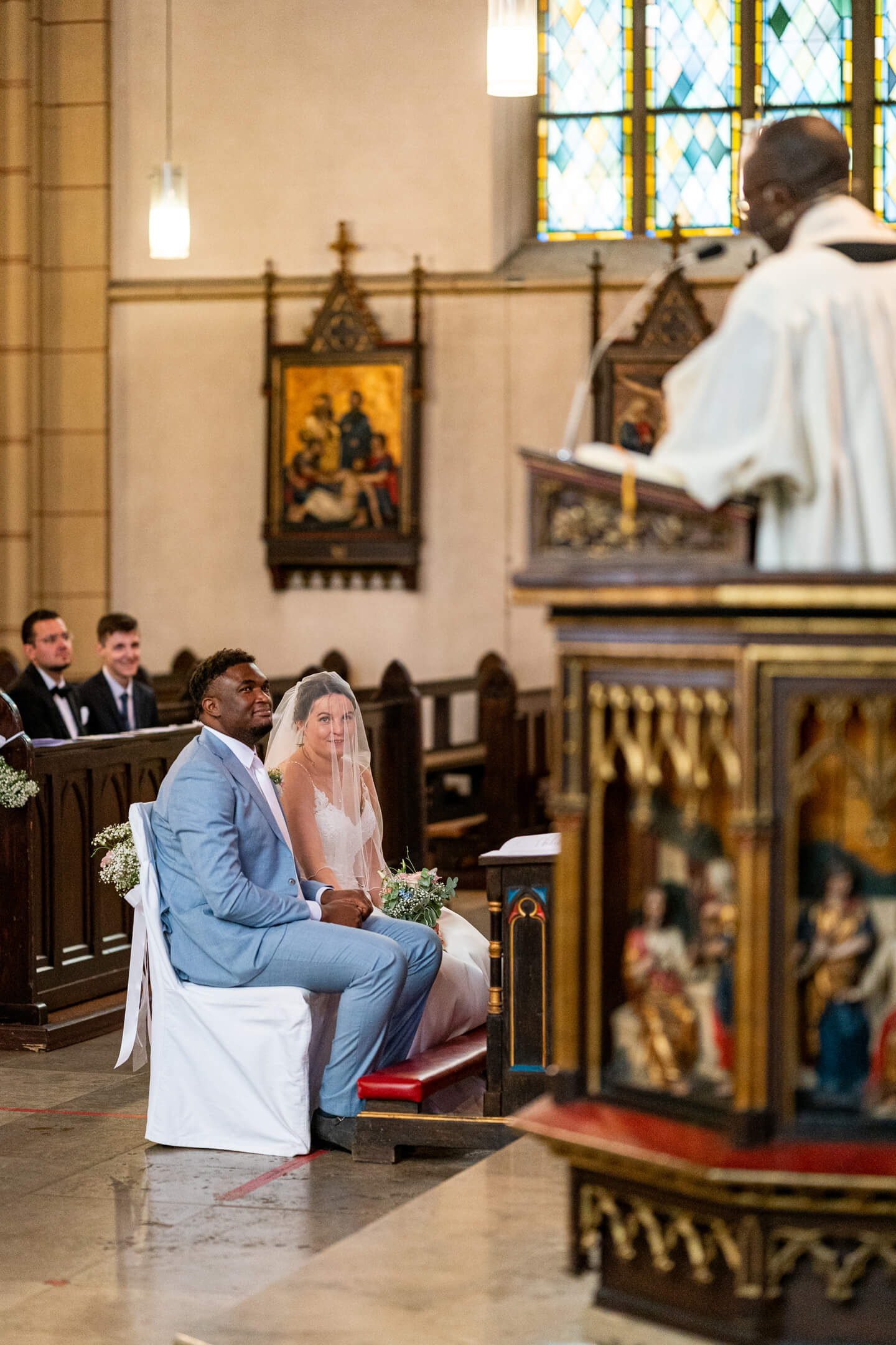 Hoochzeitspaar in der Kirche