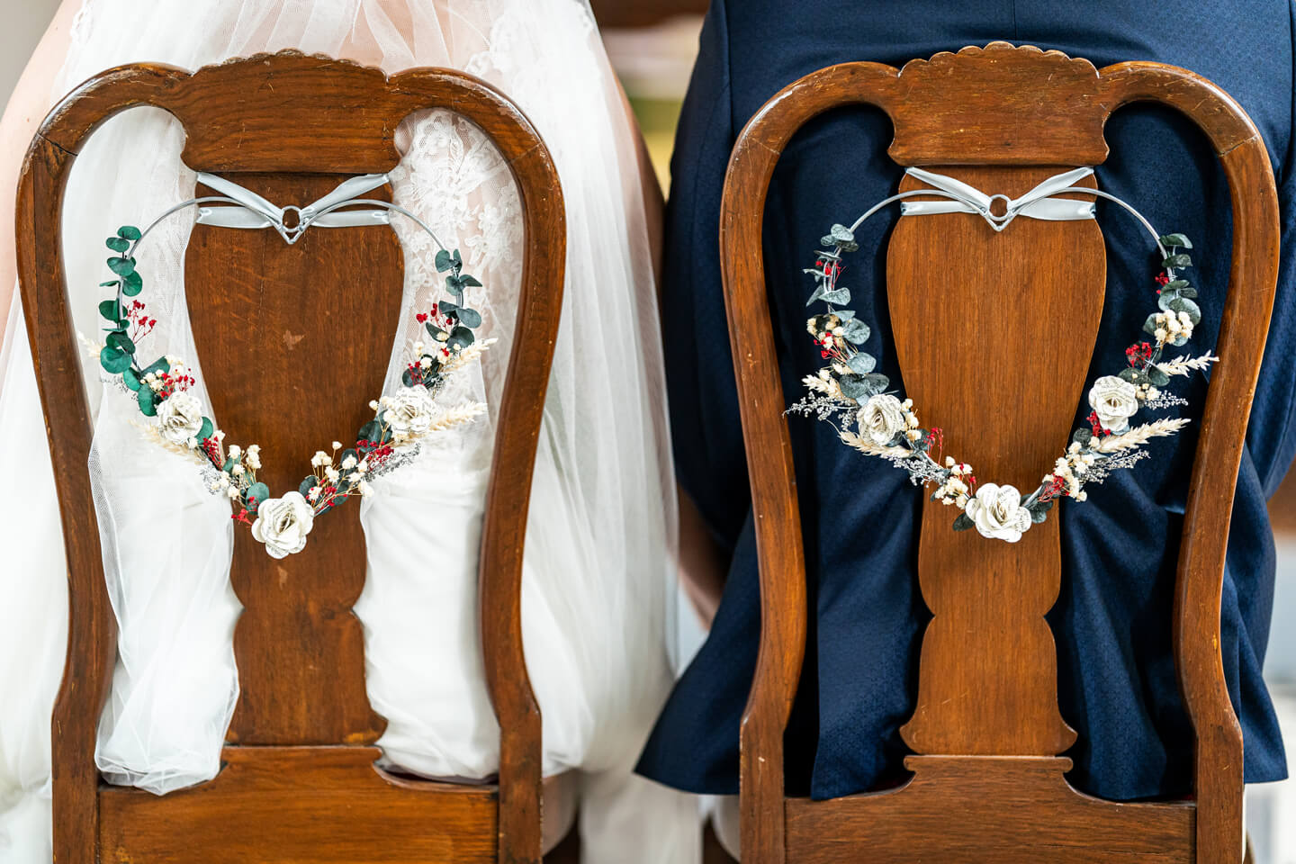 Stuhlschmuck für Hochzeit