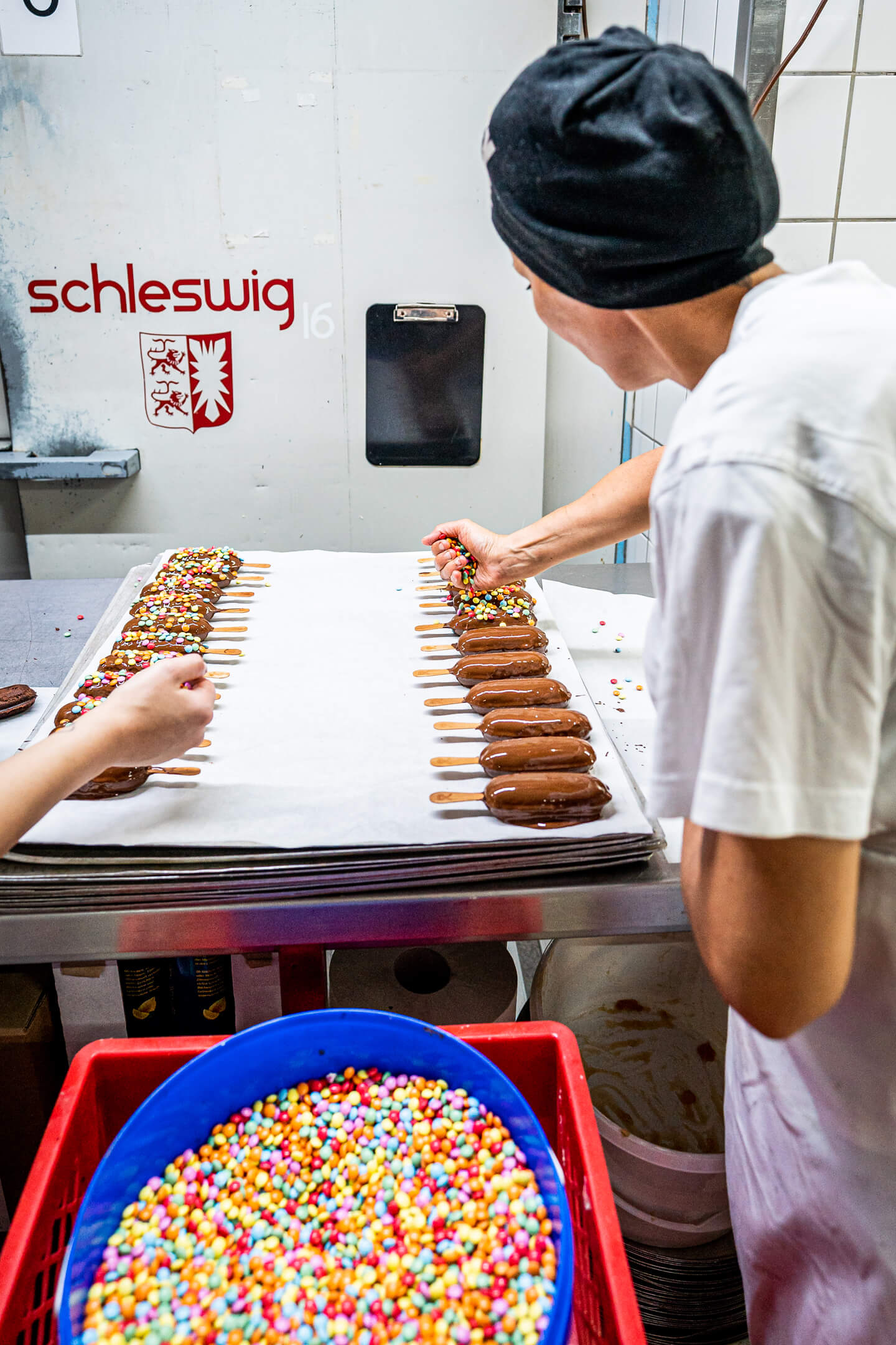 Fertigung in der Konditorei.