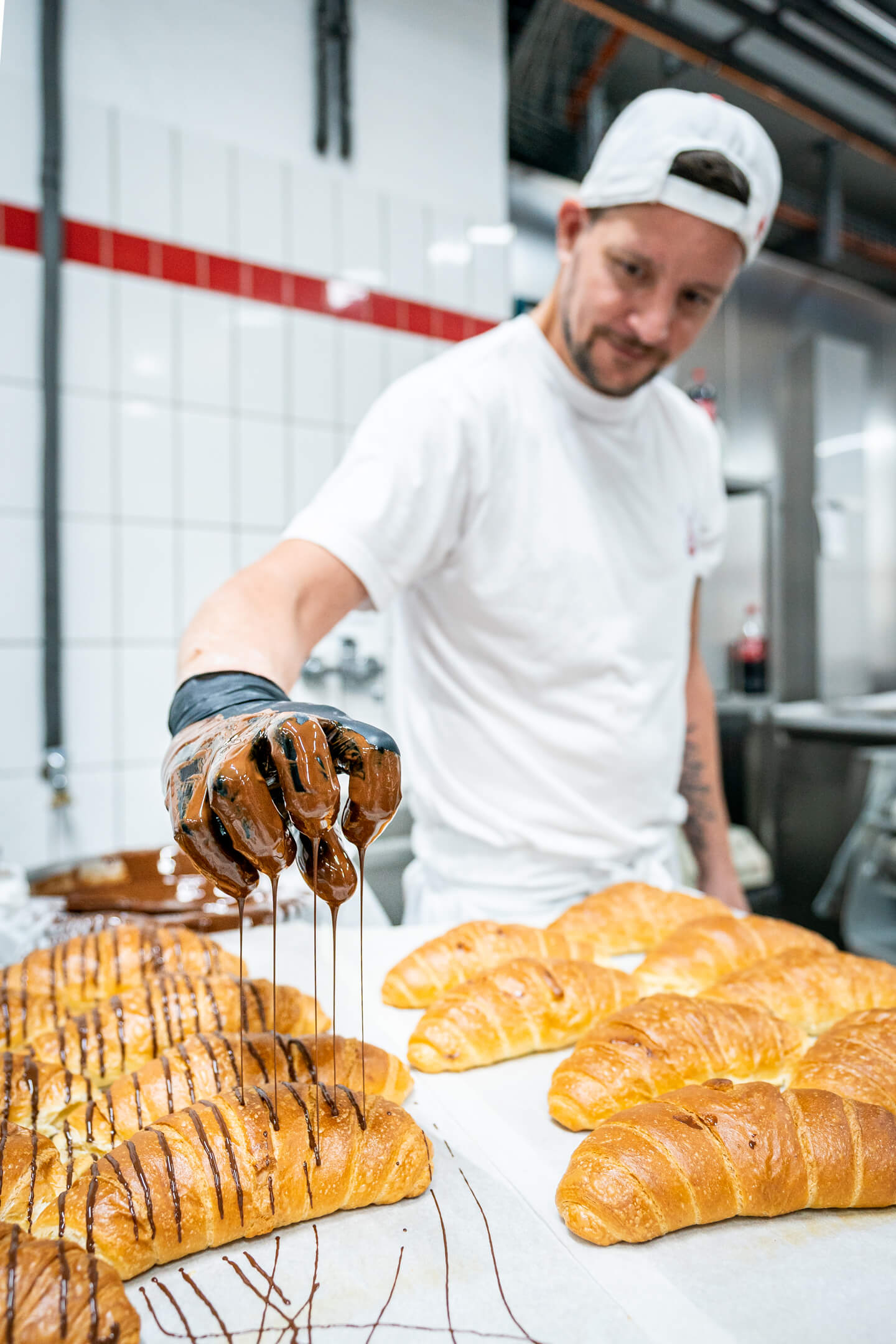 Schokocroissant Herstellung