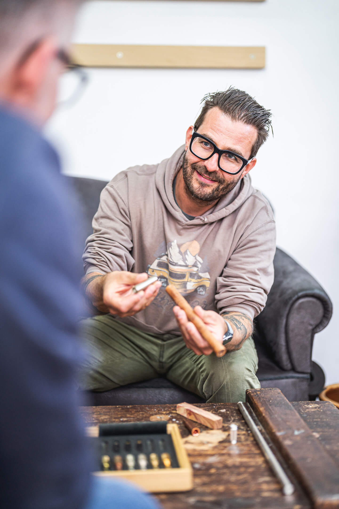 Besprechung der Ausgangsmaterialien.