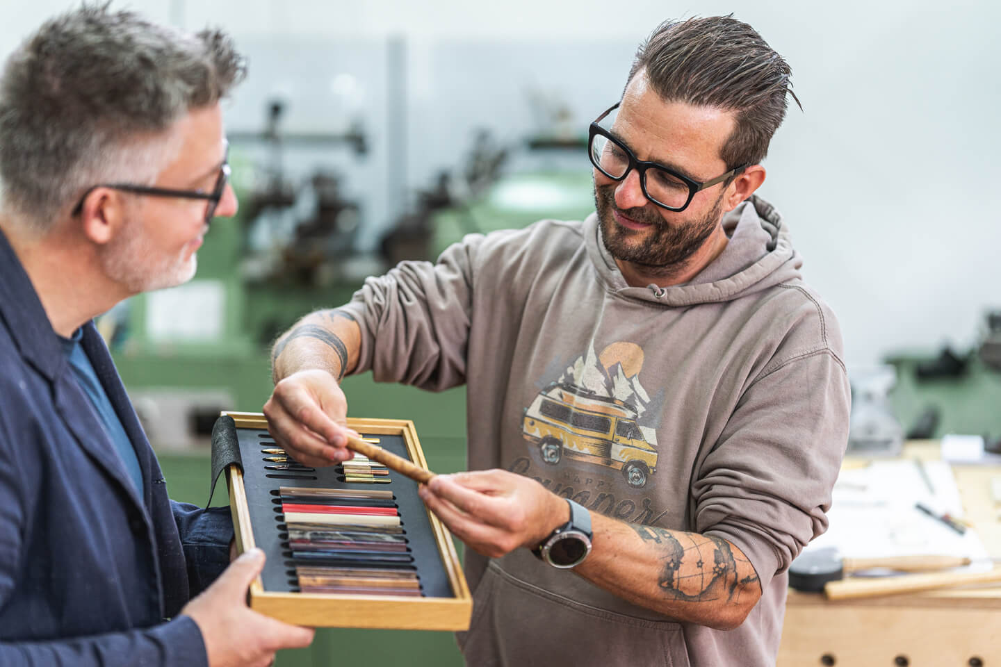 Authentische Fotoreportage in der Werkstatt von Elbwood in Hamburg