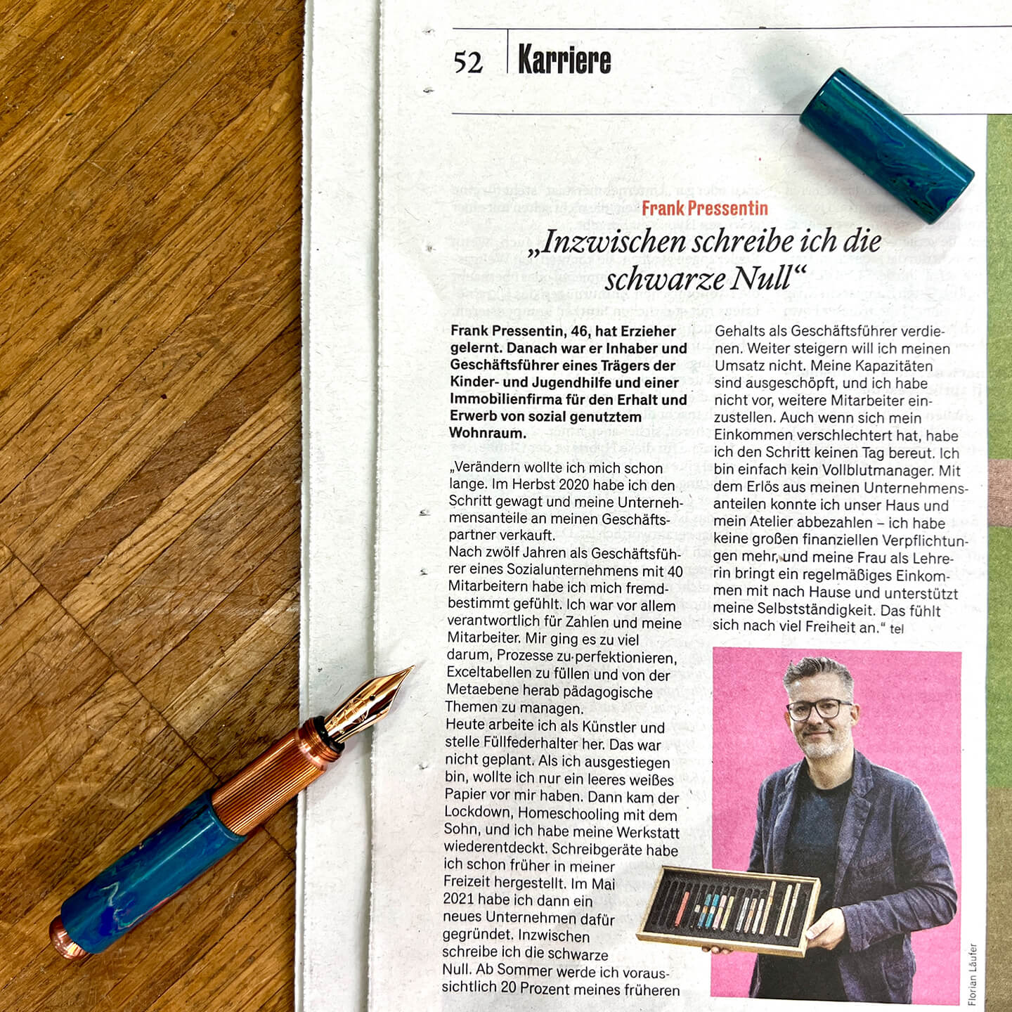 Fotonutzung Handelsblatt, Zeitungsausschnitt