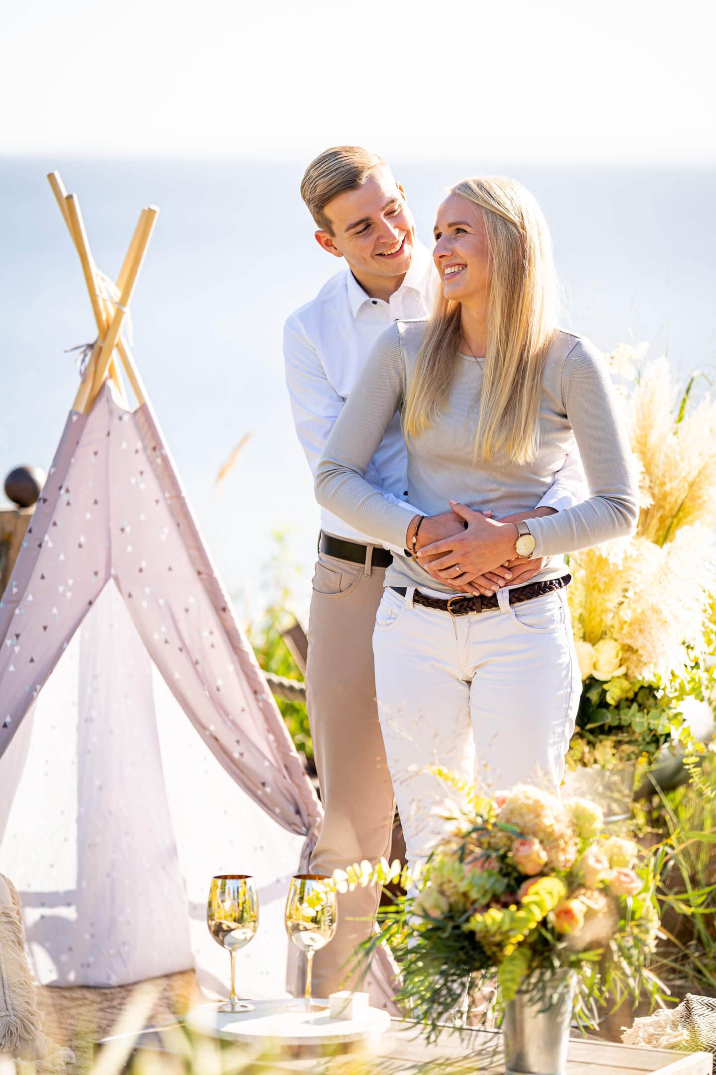 Heiratsantrag an der Ostsee bei Sierksdorf