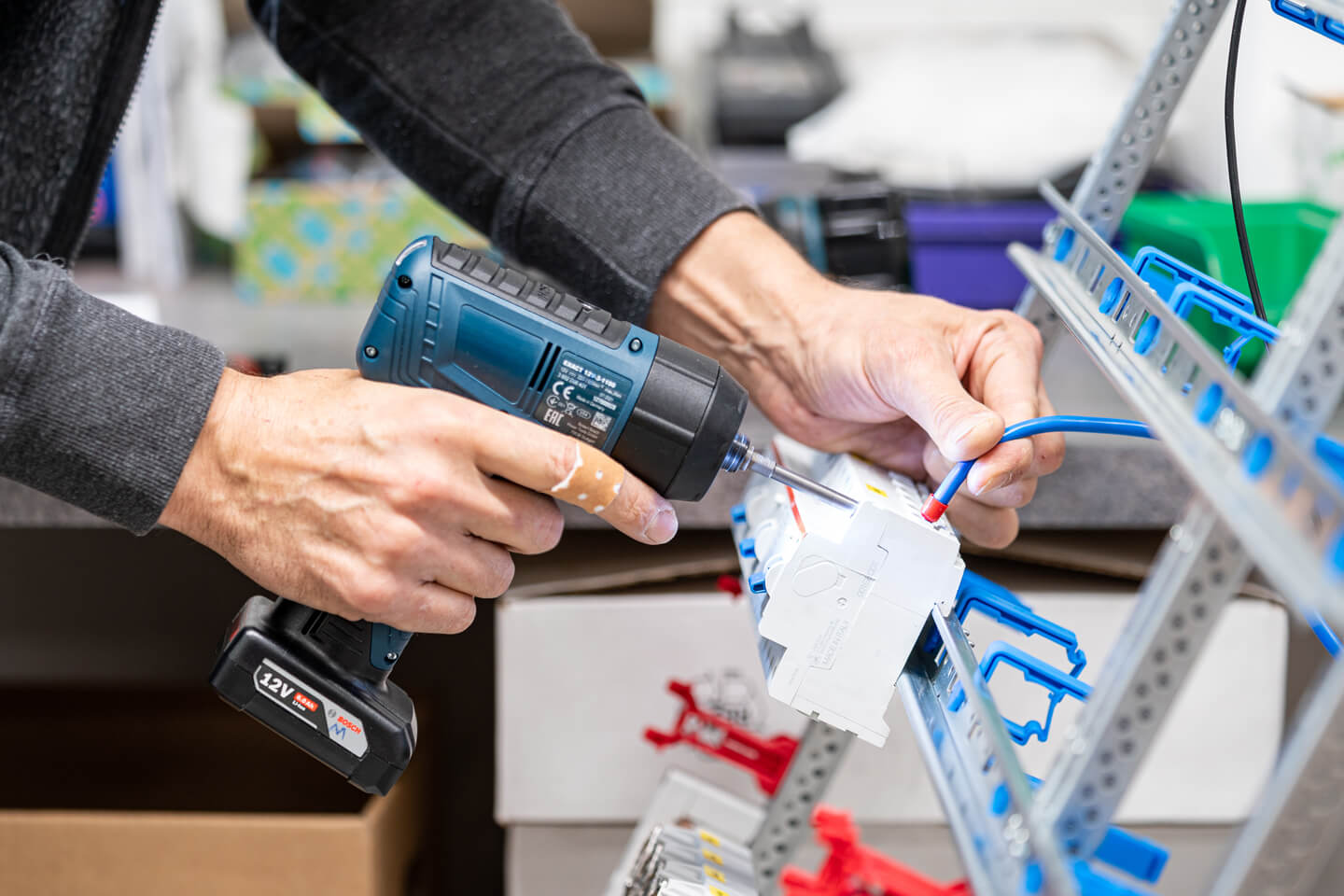 Elektriker Details fotografieren