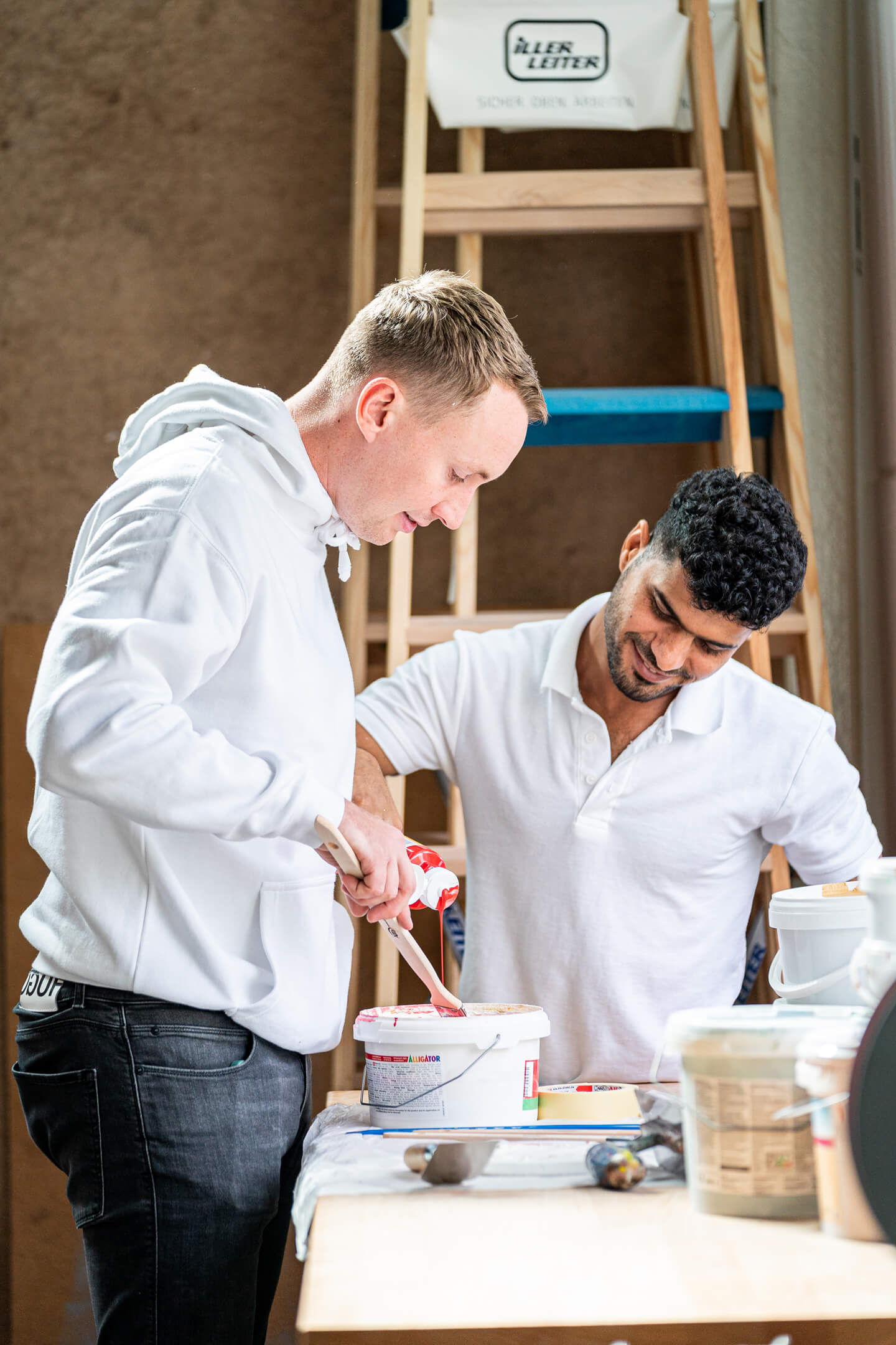 Malerei Wiese Integrationsprojekt Brücke ins Handwerk