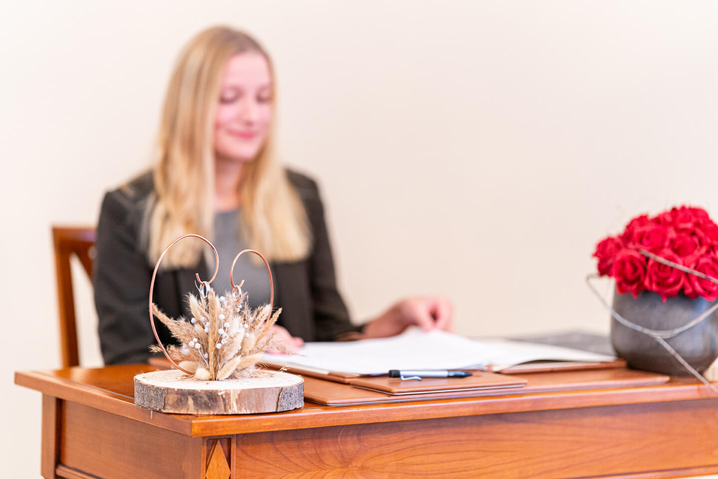 Holzscheibe statt Ringkissen