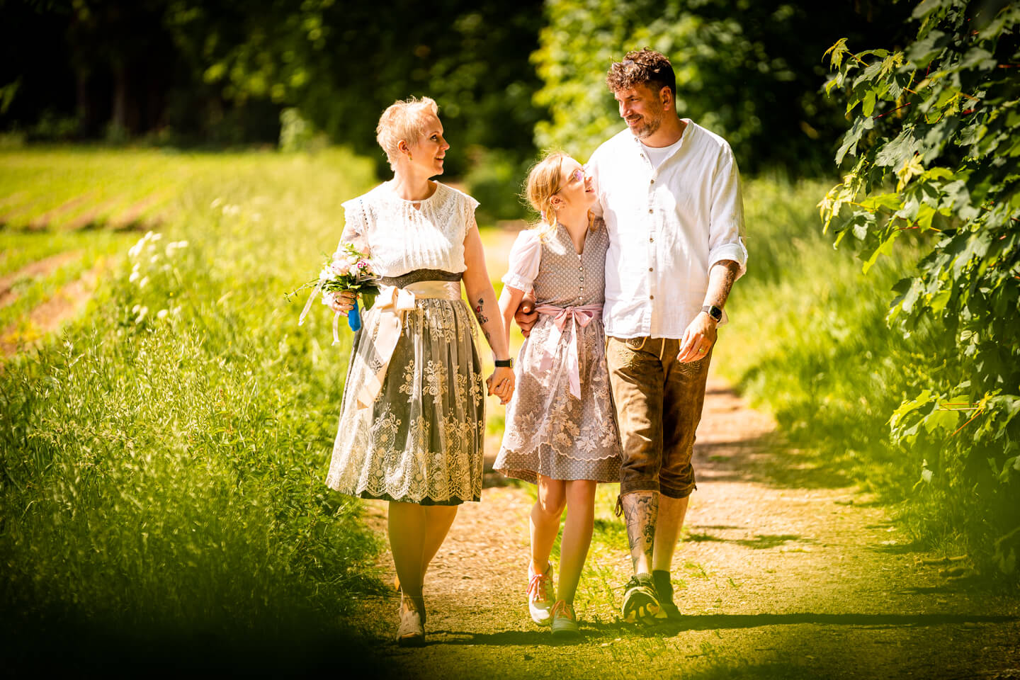 Familienfotos im Sommer